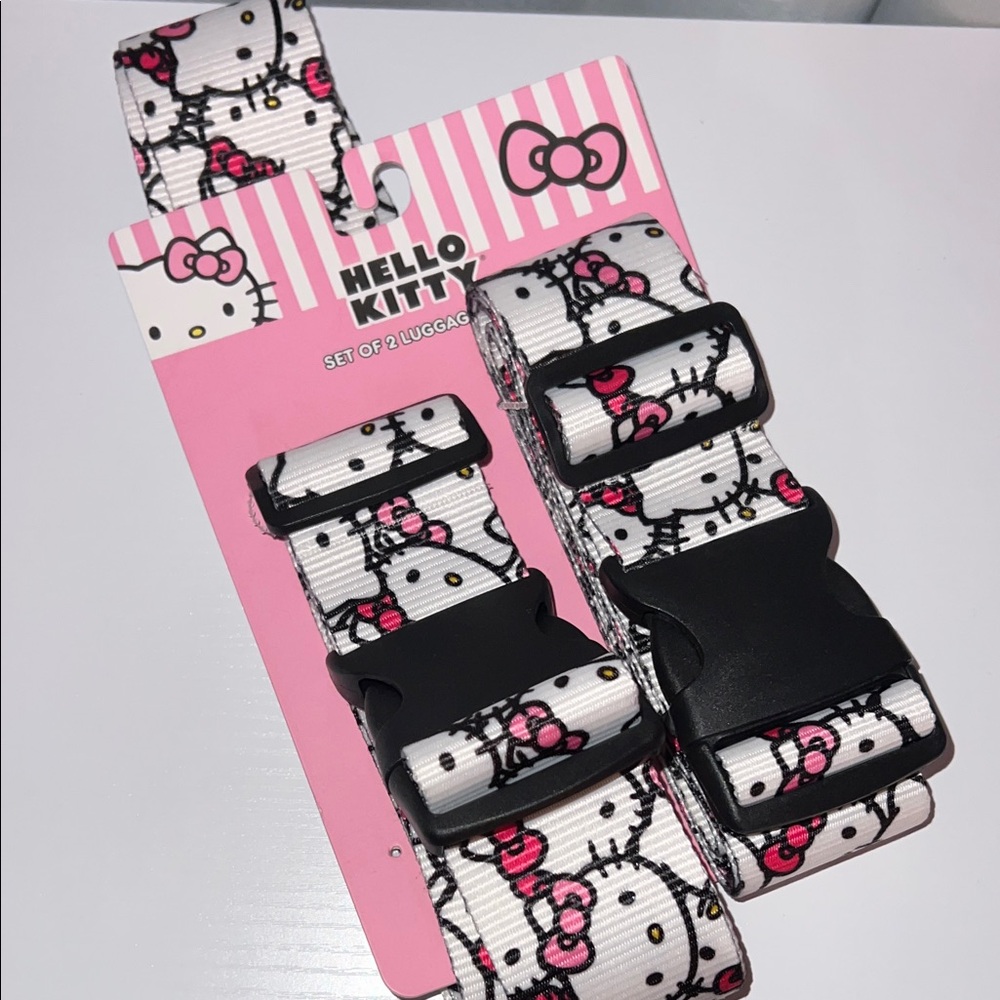 Hello Kitty Pink and White Kids Luggage Straps